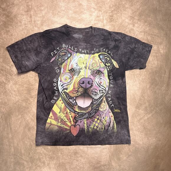 The Mountain Beware of Pit Bulls They Will Steal your Heart Rainbow Shirt Dog - Picture 1 of 7
